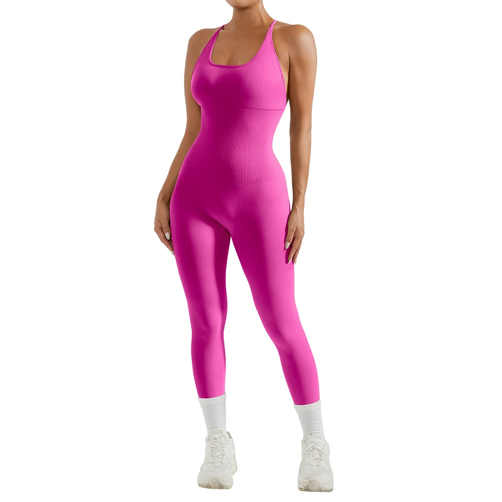 Oh Saucy Summer Sports Street 2 Gym Jumpsuit Sleeveless And Backless