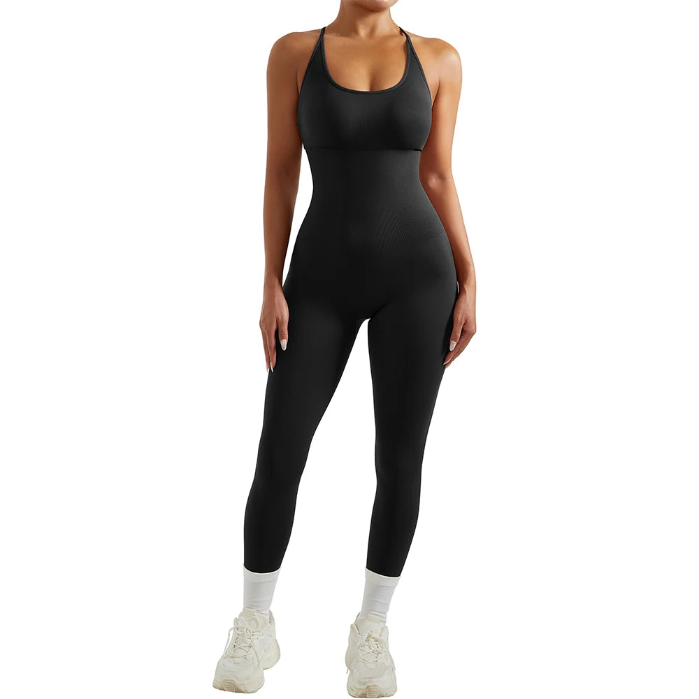 Oh Saucy Summer Sports Street 2 Gym Jumpsuit Sleeveless And Backless