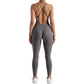 Oh Saucy Concrete Grey / L Summer Sports Street 2 Gym Jumpsuit Sleeveless And Backless