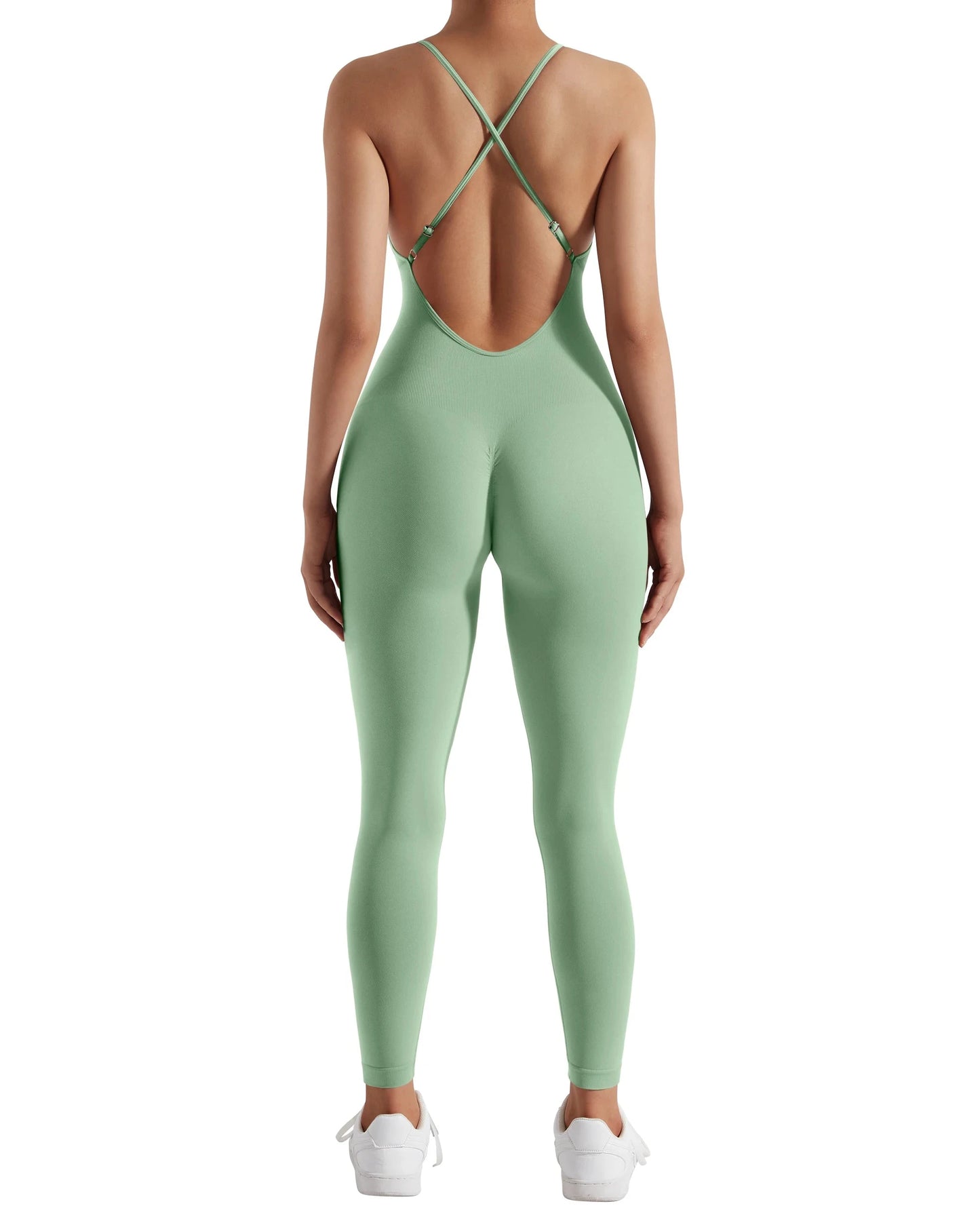 Oh Saucy Mint Green / S Summer Sports Street 2 Gym Jumpsuit Sleeveless And Backless