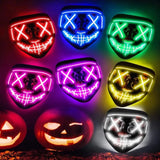 OhSaucy Party Supplies The Purge Cosplay LED Neon Glow In The Dark Mask