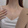 Oh Saucy Gold Color V-shaped Long Sexy Clavicle Gold Chain Necklace Choker