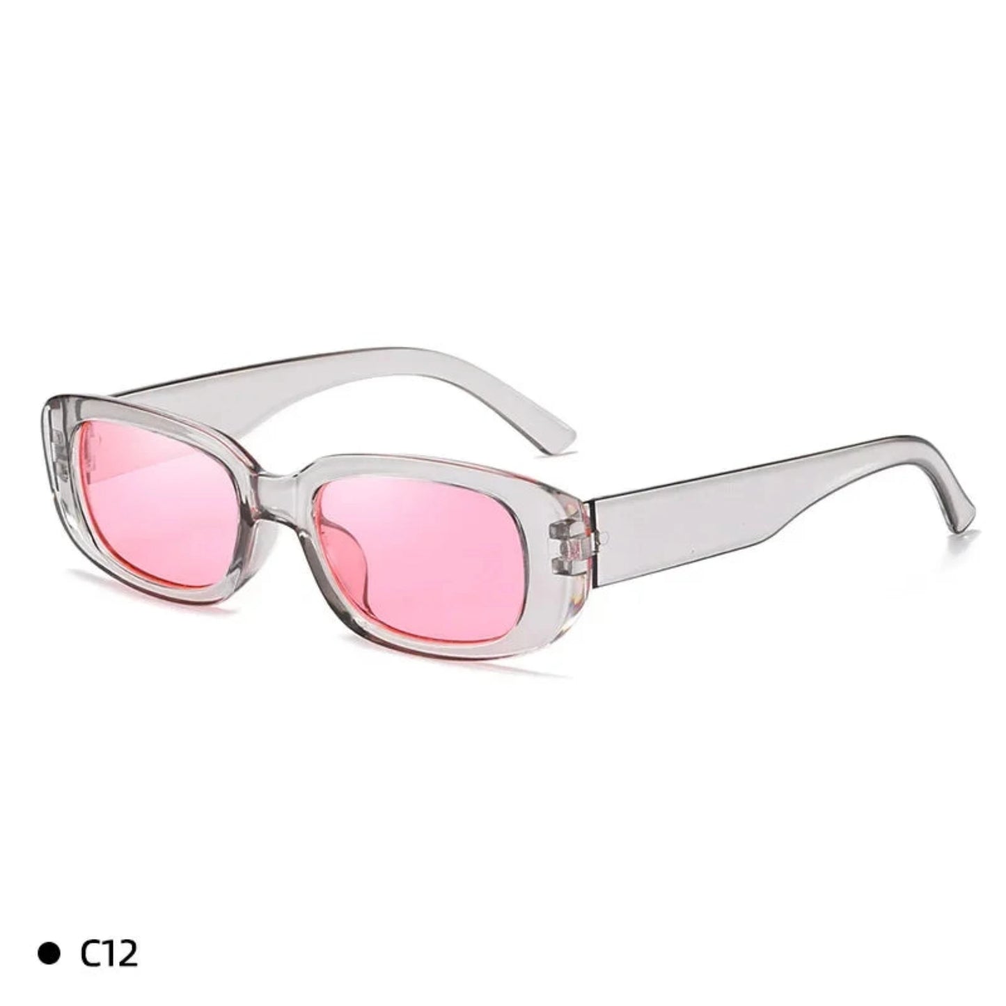 Oh Saucy sunglasses C12 Women Men Steampunk Rectangle Frame Sunglasses Jelly Color UV400 Protection Cycling Sun Glasses Bicycle Goggles Summer Eyewear