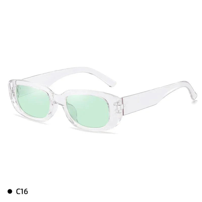 Oh Saucy C16 Women Men Steampunk Rectangle Frame Sunglasses Jelly Color UV400 Protection Cycling Sun Glasses Bicycle Goggles Summer Eyewear