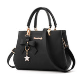 Oh Saucy Black Women Shoulder Bag With Bowknot Star Pendant Totes