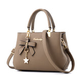 Oh Saucy Brown Women Shoulder Bag With Bowknot Star Pendant Totes