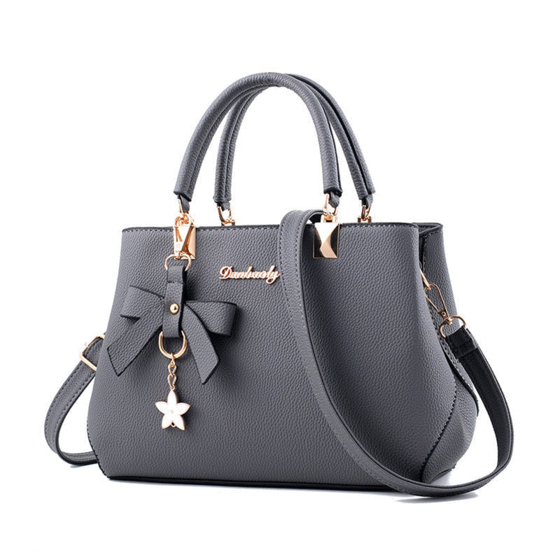 Oh Saucy Light gray Women Shoulder Bag With Bowknot Star Pendant Totes