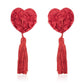 Oh Saucy Body Jewellery as pic 9 1 Pair Fancy Tassel Breast Nipple Cover Self Adhesive