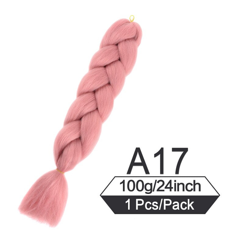 OHS hair #12 / China / 24inches|1Pcs/Lot 24 Inch Jumbo Braiding Hair Braids Extensions Box Twist Pre Stretched Synthetic Hair Crochet Braid