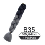 OHS hair 1B/30HL / China / 24inches|1Pcs/Lot 24 Inch Jumbo Braiding Hair Braids Extensions Box Twist Pre Stretched Synthetic Hair Crochet Braid
