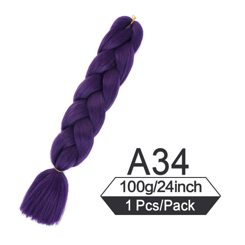 OHS hair #530 / China / 24inches|1Pcs/Lot 24 Inch Jumbo Braiding Hair Braids Extensions Box Twist Pre Stretched Synthetic Hair Crochet Braid