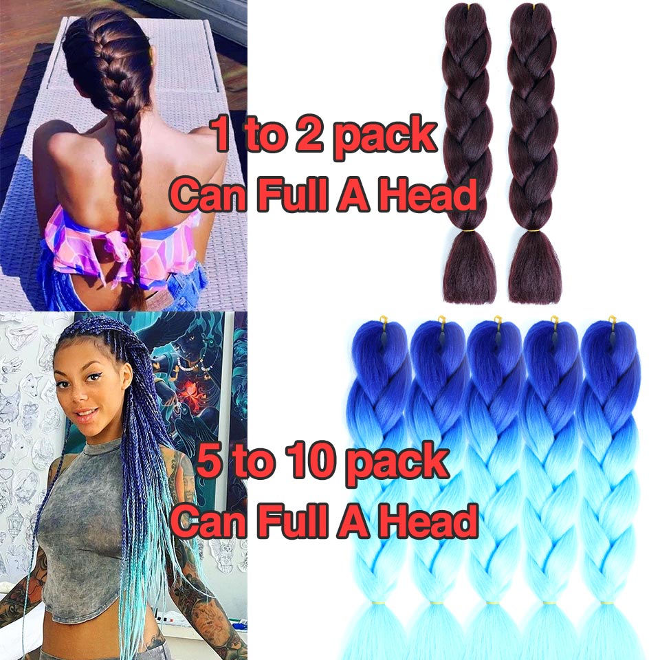 OHS hair 24 Inch Jumbo Braiding Hair Braids Extensions Box Twist Pre Stretched Synthetic Hair Crochet Braid