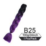 OHS hair P18/22 / China / 24inches|1Pcs/Lot 24 Inch Jumbo Braiding Hair Braids Extensions Box Twist Pre Stretched Synthetic Hair Crochet Braid