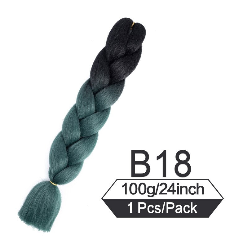 OHS hair P2/613 / China / 24inches|1Pcs/Lot 24 Inch Jumbo Braiding Hair Braids Extensions Box Twist Pre Stretched Synthetic Hair Crochet Braid