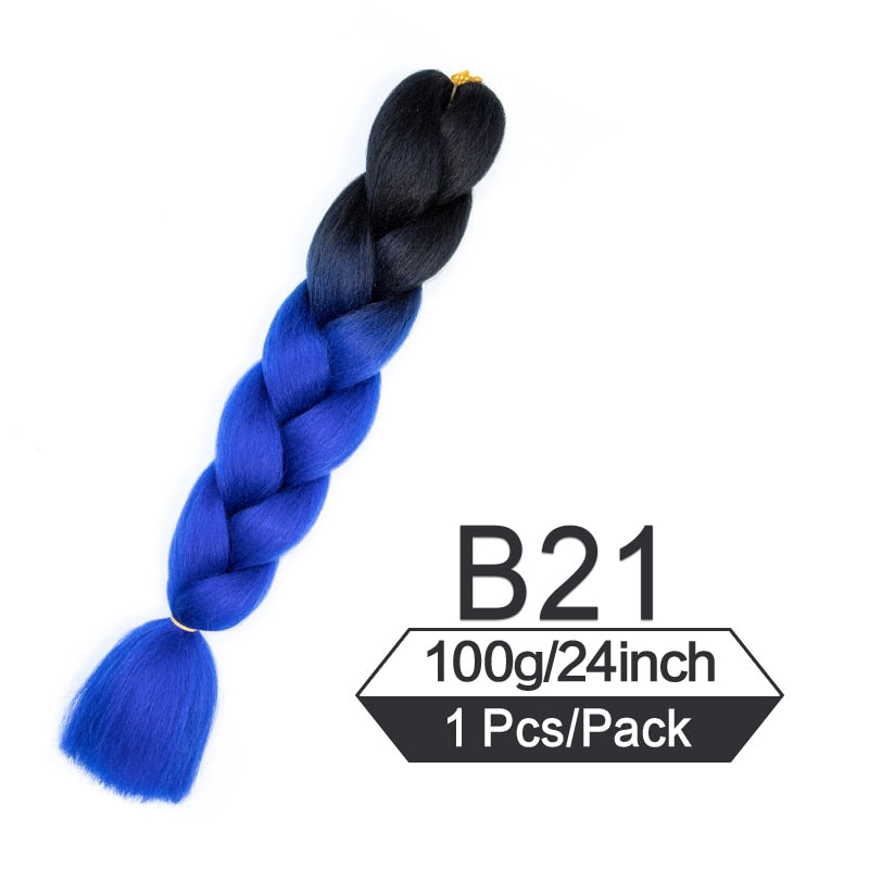 OHS hair P4/27 / China / 24inches|1Pcs/Lot 24 Inch Jumbo Braiding Hair Braids Extensions Box Twist Pre Stretched Synthetic Hair Crochet Braid