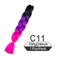 OHS hair T1B/Blue / China / 24inches|1Pcs/Lot 24 Inch Jumbo Braiding Hair Braids Extensions Box Twist Pre Stretched Synthetic Hair Crochet Braid