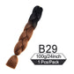 OHS hair T1B/Red / China / 24inches|1Pcs/Lot 24 Inch Jumbo Braiding Hair Braids Extensions Box Twist Pre Stretched Synthetic Hair Crochet Braid