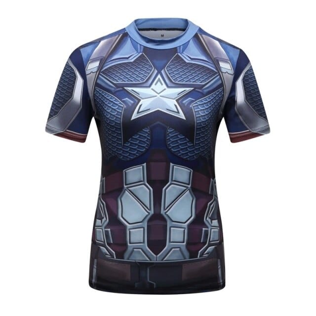 T shirt Women  3D Superhero Quick Dry Compression Shirt Ladies Stretch Sports T-shirt - OhSaucy