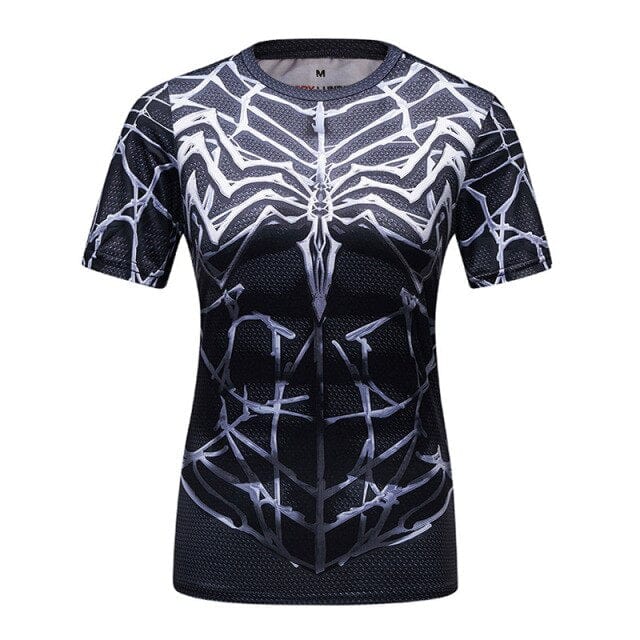 T shirt Women  3D Superhero Quick Dry Compression Shirt Ladies Stretch Sports T-shirt - OhSaucy