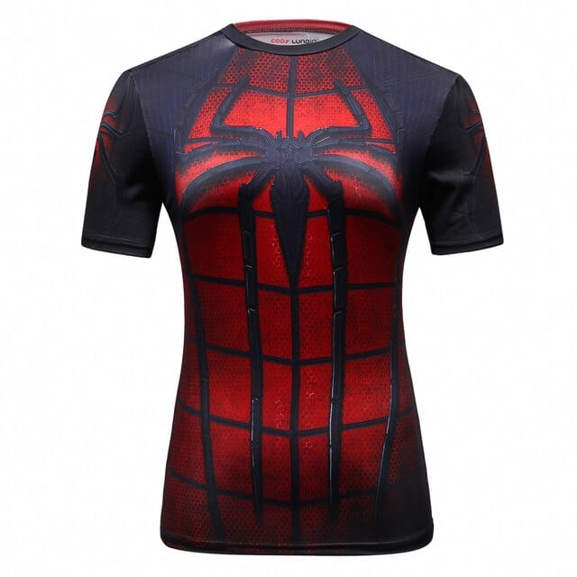 T shirt Women  3D Superhero Quick Dry Compression Shirt Ladies Stretch Sports T-shirt - OhSaucy