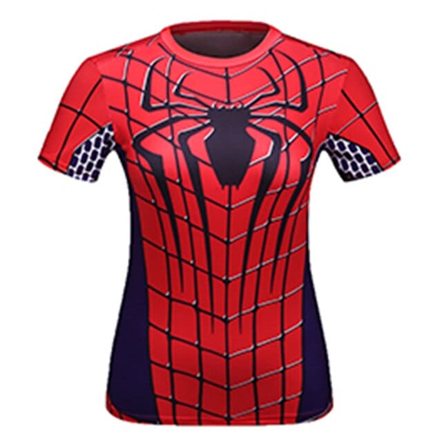 T shirt Women  3D Superhero Quick Dry Compression Shirt Ladies Stretch Sports T-shirt - OhSaucy