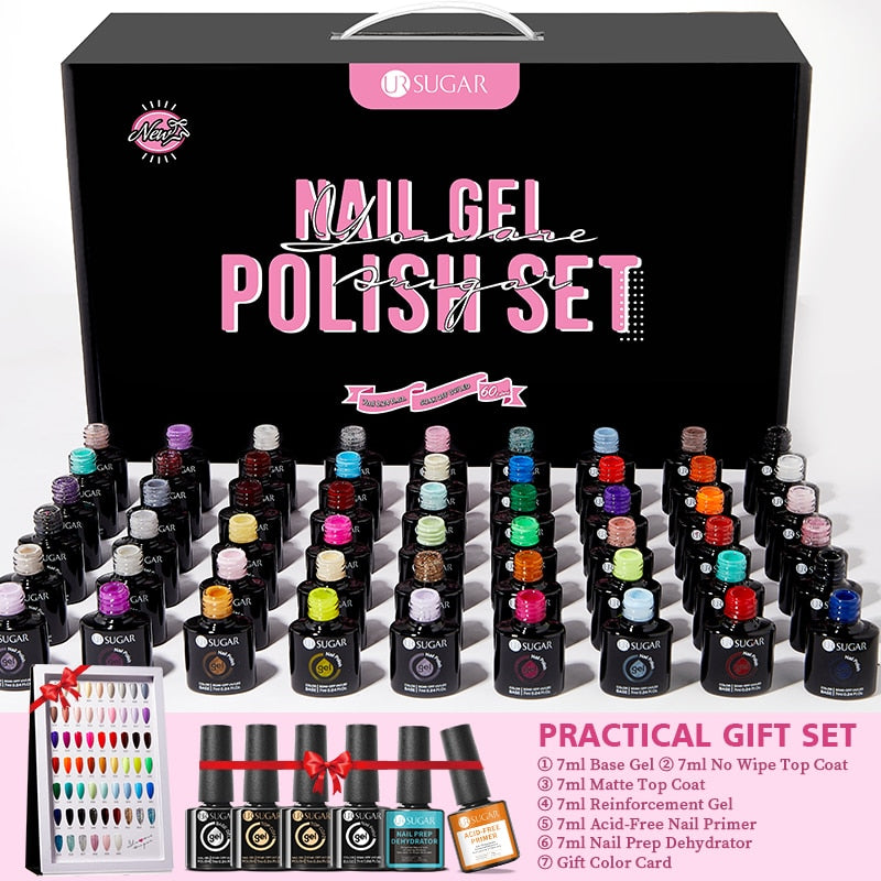 OHS cosmetics 60 Colours Set Gel Nail Polish Kit Top PRO Quality at Affordable Prices
