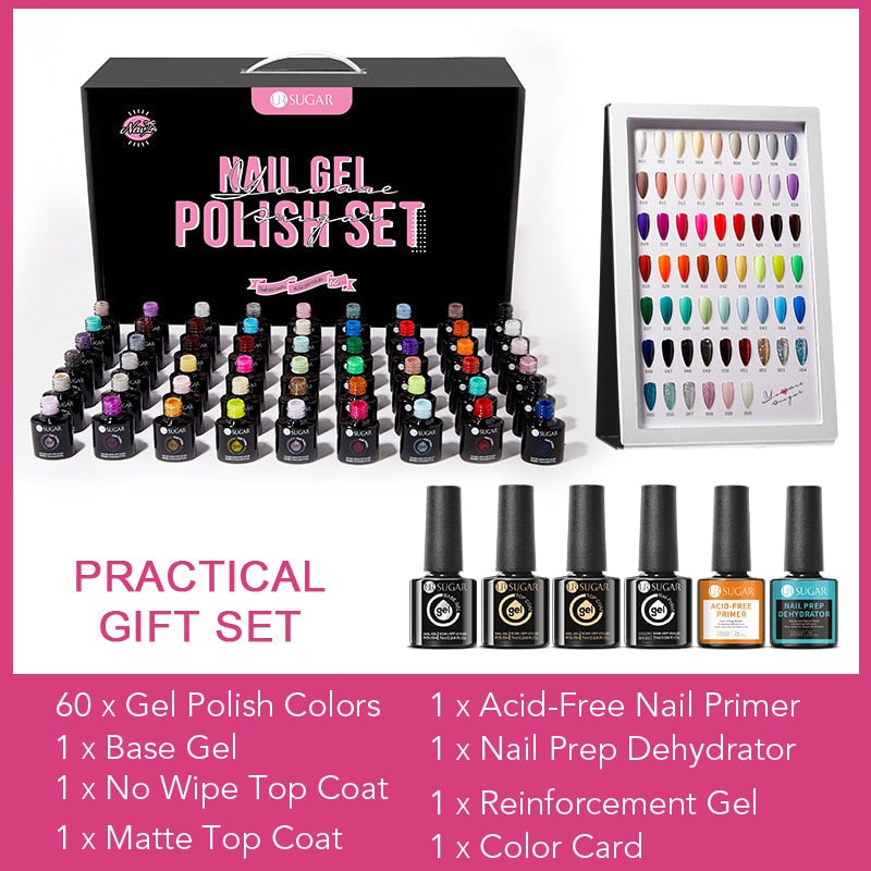 OHS cosmetics 60 Colours Set Gel Nail Polish Kit Top PRO Quality at Affordable Prices