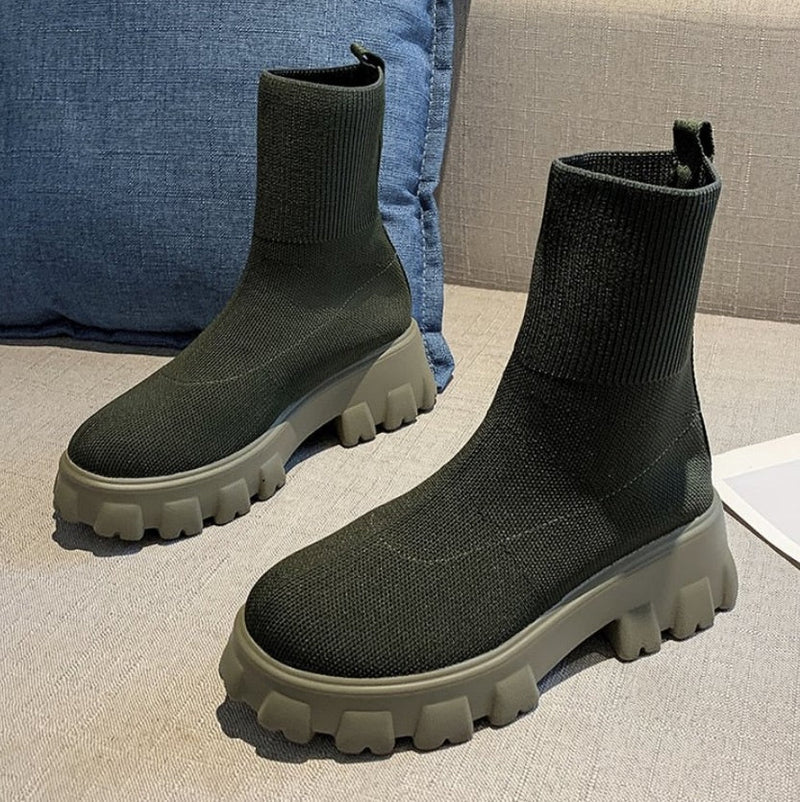 OHS seasonal Green / 35 Autumn Winter New Couple Socks Shoes  Thick-soled Casual Large Sizes available