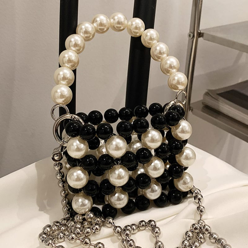 Oh Saucy bag Big Pearl Unique Handmade Pearl Bead Chain Bag