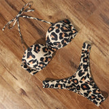 Animal Print Leopard Bikini Push Up Swimsuit Sexy Women Bikini Set 2021 Brazilian Thong - OhSaucy