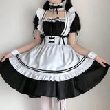 2021 Black or Pink Cute Lolita Maid Costumes Girls Women Lovely Maid Cosplay - OhSaucy