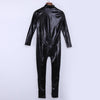 2021 New Sexy Women Patent Leather Jumpsuit Vinyl Latex Bondage Catsuit Zip Wetlook Leotard Bodysuit Sexy Jumpsuit - OhSaucy