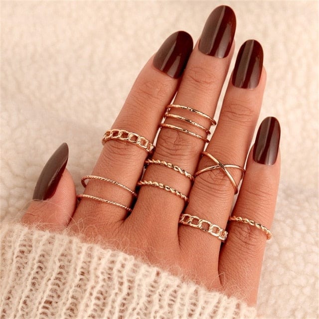 Oh Saucy Apparel & Accessories FN0180746-1 Bohemian Style Ring Sets - Fashionable Party 2022 Hand Jewellery