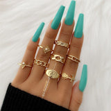 Oh Saucy Apparel & Accessories FN0180853-01 Bohemian Style Ring Sets - Fashionable Party 2022 Hand Jewellery