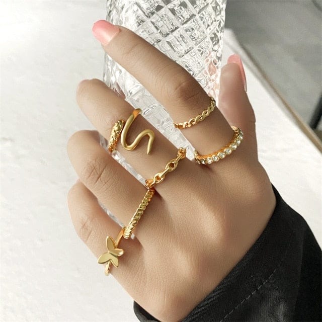 Oh Saucy Apparel & Accessories FN01811736 Bohemian Style Ring Sets - Fashionable Party 2022 Hand Jewellery