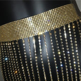 Oh Saucy Apparel & Accessories Gold / One Size Brilliant Lux Rhinestone Skirt, Belt, Body Chain | Shiny Crystal Tassels | Nightclub / Boudoir Chic