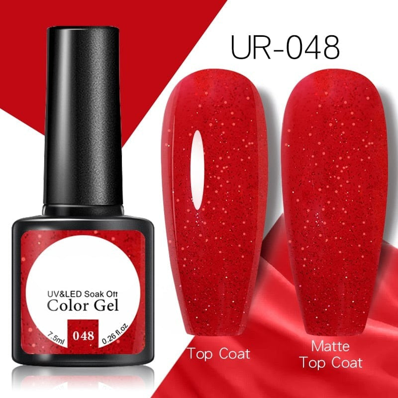 OHS beauty UR-048 / China Brown Caramel Colour Gel Nail Polish Semi Permanent Autumn Winter Wine Red Series