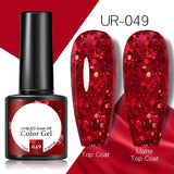 OHS beauty UR-049 / China Brown Caramel Colour Gel Nail Polish Semi Permanent Autumn Winter Wine Red Series