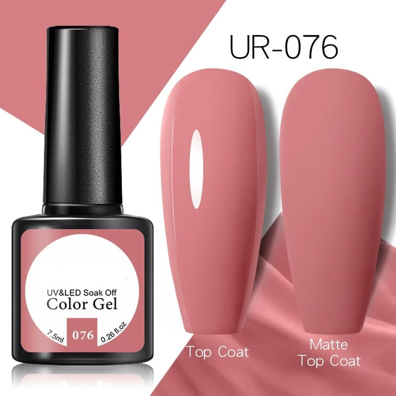 OHS beauty UR-076 / China Brown Caramel Colour Gel Nail Polish Semi Permanent Autumn Winter Wine Red Series