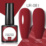 OHS beauty UR-081 / China Brown Caramel Colour Gel Nail Polish Semi Permanent Autumn Winter Wine Red Series