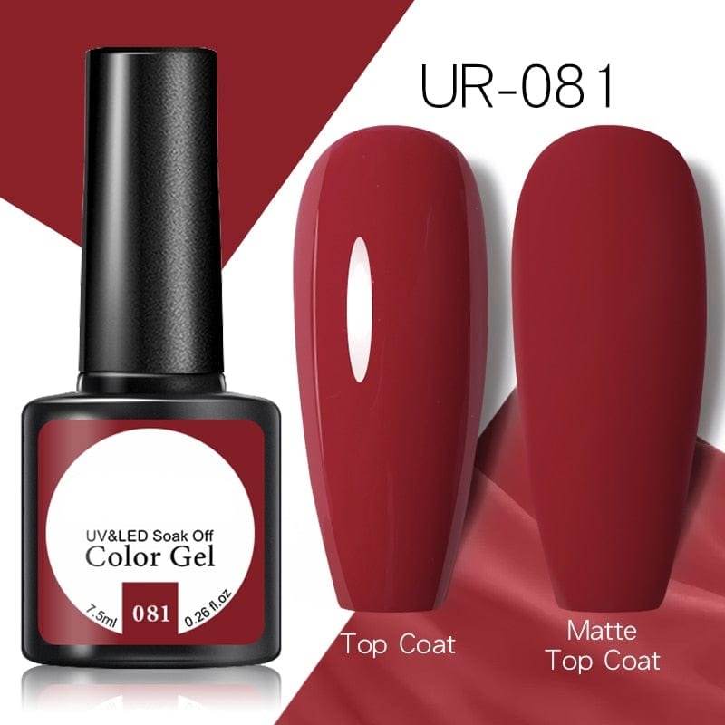 OHS beauty UR-081 / China Brown Caramel Colour Gel Nail Polish Semi Permanent Autumn Winter Wine Red Series