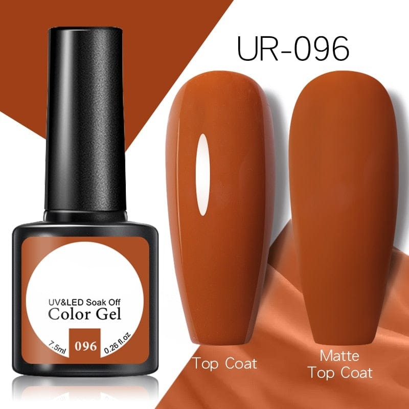 OHS beauty UR-096 / China Brown Caramel Colour Gel Nail Polish Semi Permanent Autumn Winter Wine Red Series