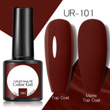 OHS beauty UR-101 / China Brown Caramel Colour Gel Nail Polish Semi Permanent Autumn Winter Wine Red Series