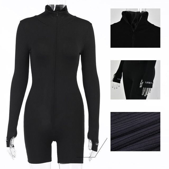 Oh Saucy jumpsuit S / black short21. Casual Jumpsuit 35%-65% Sale - Ribbed Turtleneck Sport Wear