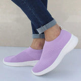 Oh Saucy Purple / 5 Casual Sock Sneakers Knitted Slip On Leisurewear