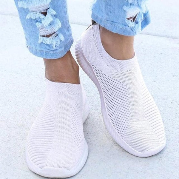 Oh Saucy white / 5 Casual Sock Sneakers Knitted Slip On Leisurewear
