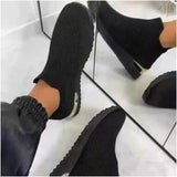 Oh Saucy Black B / 43 Casual Sports Slip On Sneakers 10 Amazing Colours ~ Yoga ~ Fashion - Street Drip