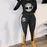 2021 European and American Spring collection HOT Casual Sports Branded two-piece tracksuit - OhSaucy