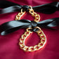 OhSaucy Chain Link Satin Ribbon Anklet | Trendy Anklet | Foot Chain | Ankle Bracelet