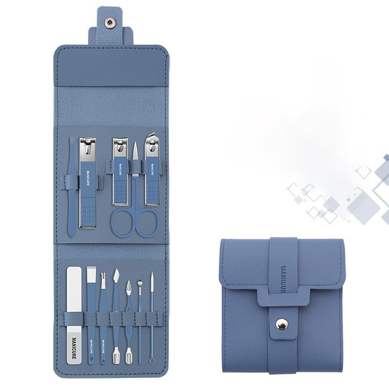 Oh Saucy nail care blue / 12pcs/set Colourful Superior Quality Nail Clippers Portable Set (12/16 Pcs)